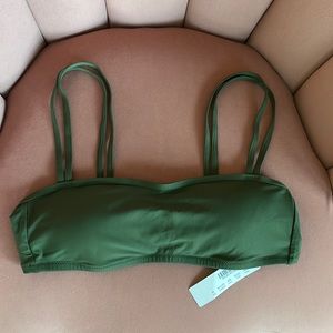 NEW WITH TAGS! Green JCREW Bikini Top Size M - FREE and FAST shipping!!
